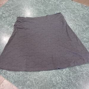 Kuhl Womens Kira Skirt Large Pavement Print Geometric Knit Ruched Outdoors